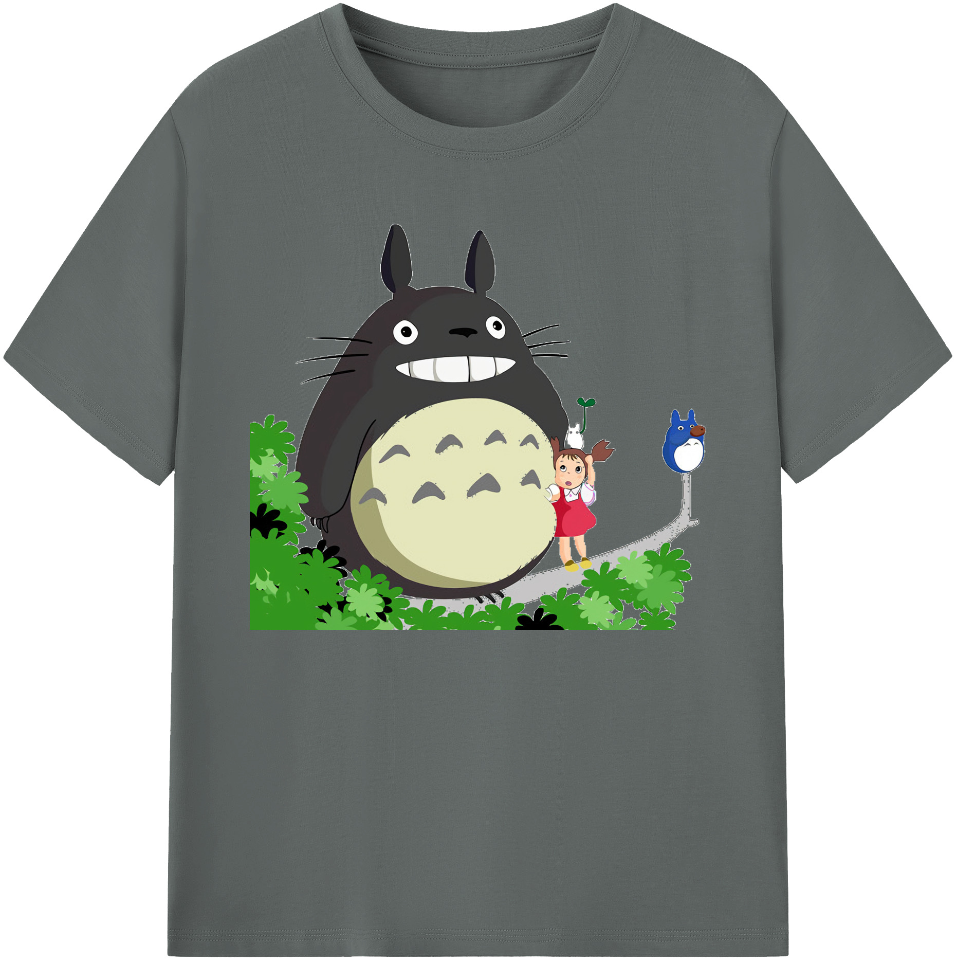 （画像用） となりのトトロ 草壁メイ 草壁サツキ My Neighbor Totoro Satsuki Kusakabe Mei Kusakabe 綿100％ メンズ半袖Tシャツ｜肌触りやわらか＆通気性